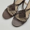 MISS UNIQUE - sandalo square mignon intrecciato pelle testa moro tacco 70mm - immagine 5
