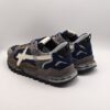 W6YZ - sneaker running in nylon  blu' e camoscio testa moro salvia fondo gomma scribe - immagine 4