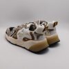 W6YZ - Sneaker in pelle e camoscio grigio tessuto vela nero fondo running - immagine 4