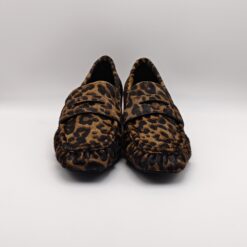 Alternative view of BIBILOU - mocassino goffrato in pony leopardo tacco 30